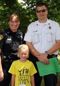 Barrington Safety Town Camper with Police Officer and Fireman