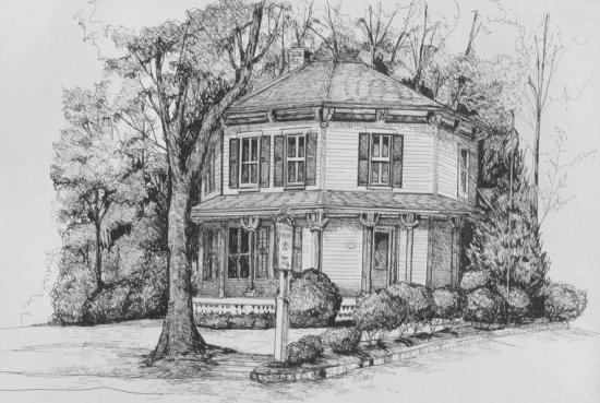 Barrington's Octagon House by Artist Sue Daly Octagon House in Barrington, Illinois