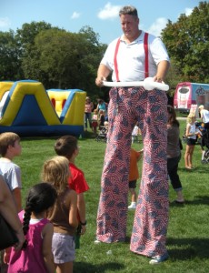 Man on Stilts at the Kidz Karnival in Barrington