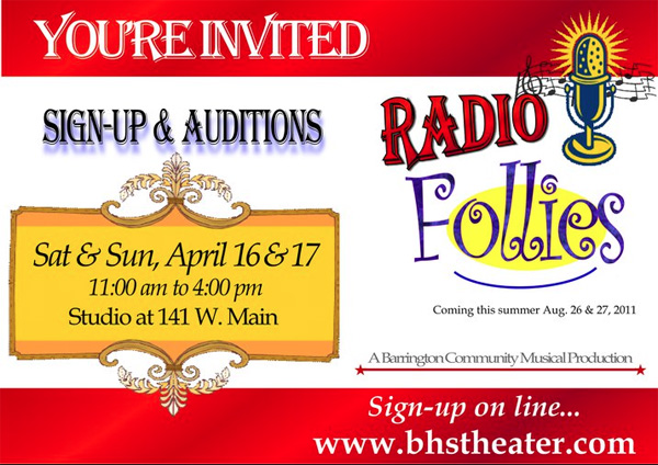 Barrington Community Follies Community Follies Auditions in Barrington, Illinois