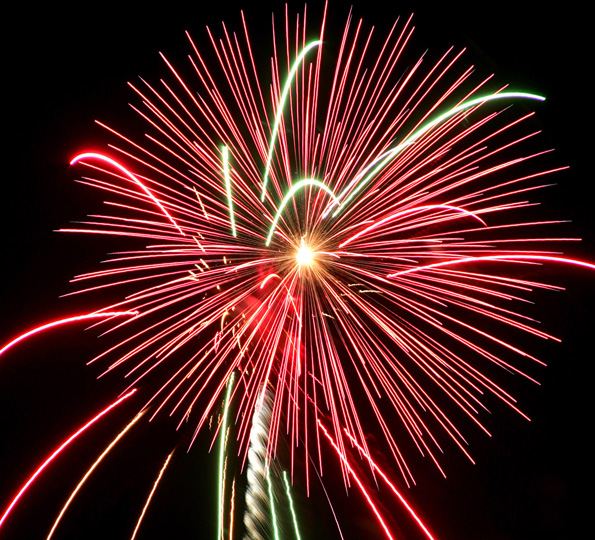 Fireworks on the Fourth of July