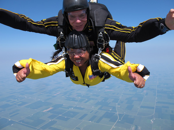 Ellaine Sambo-Reyther Skydives with the US Army Golden Knights