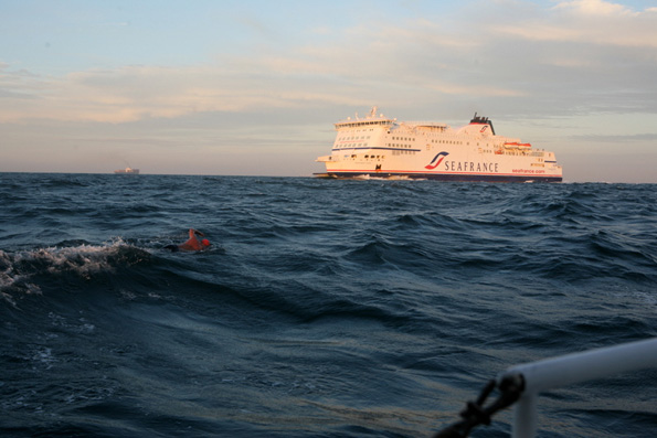 Swimmer Navigates the English Channel