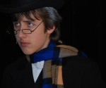 Prairie Middle School Scrooge Eighth Grader, Scott Jonske, as Scrooge at Prairie Middle School