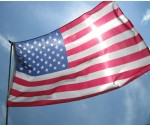 Post - Fourth of July Flag