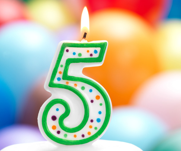 Пять лет картинки красивые