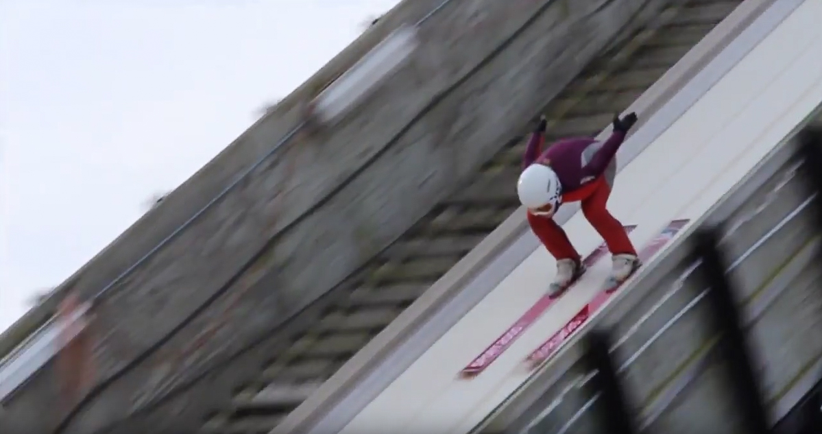 video  ski jumping siblings  casey  u0026 cara larson compete in international championships