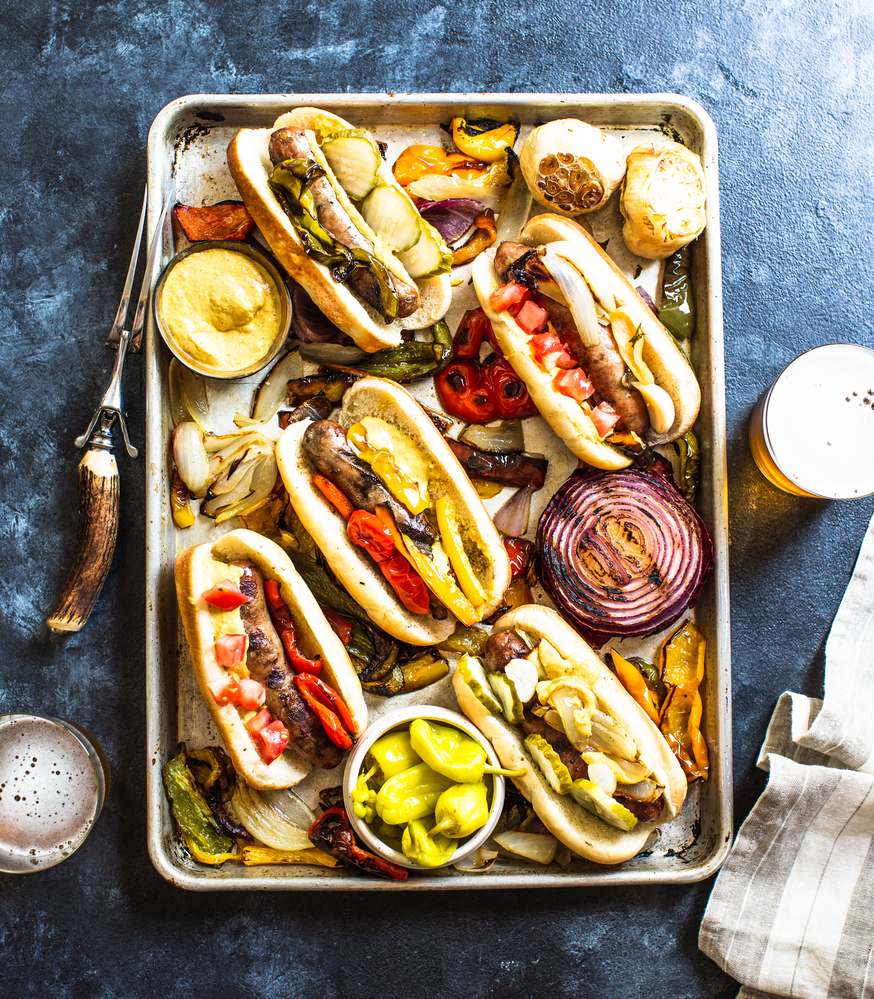 Cooking With Heinen's Grilled Brats with Peppers and Onions