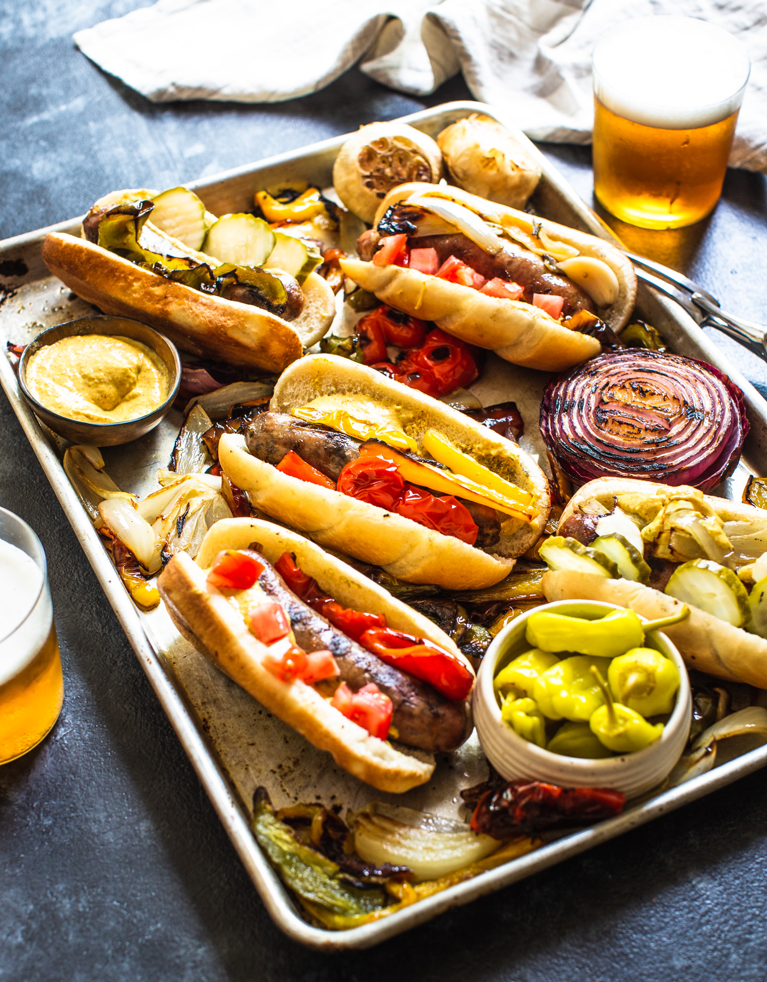 Cooking With Heinen's Grilled Brats with Peppers and Onions